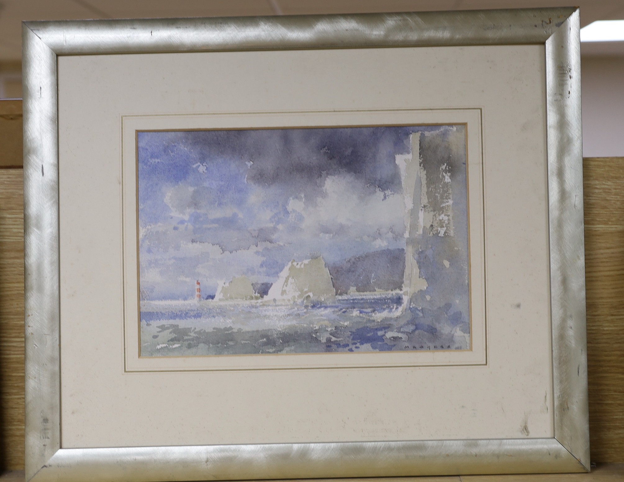 Malcolm Rogers (1915-), watercolour, 'The Needles, Isle of Wight', signed, 24 x 35cm